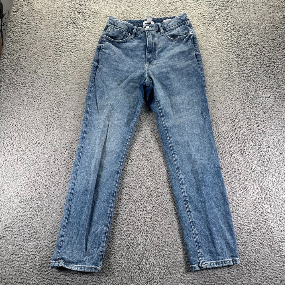 Forever 21 Jeans Womens 27x29 Blue Cotton Denim Straight Leg Workwear Faded